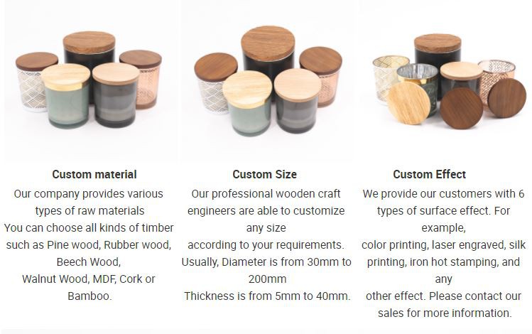 木质蜡烛盖详情图