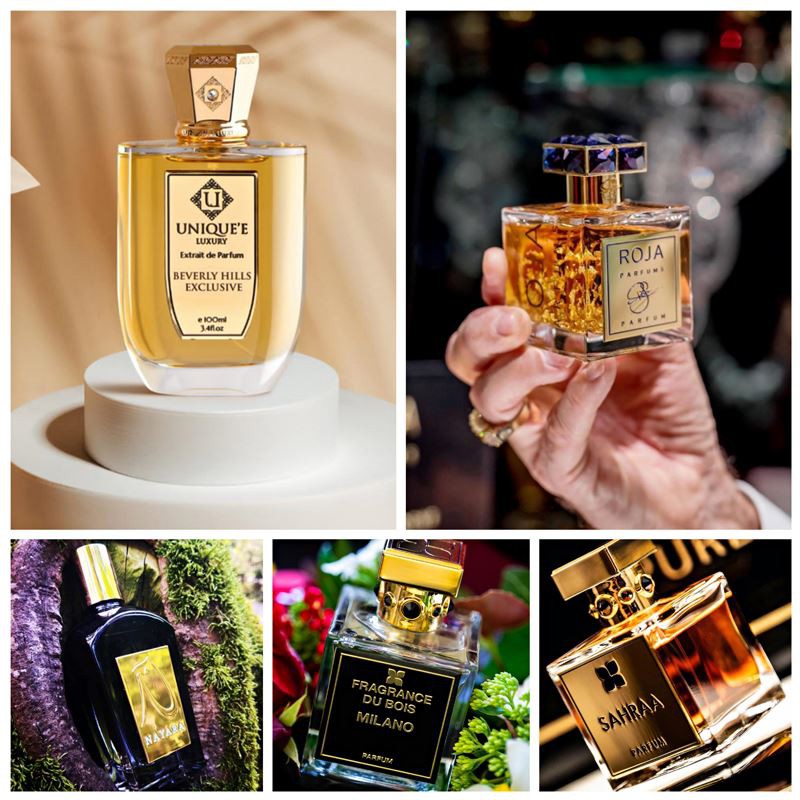 Custom show of perfume labels