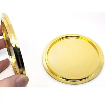 Gold candle lid