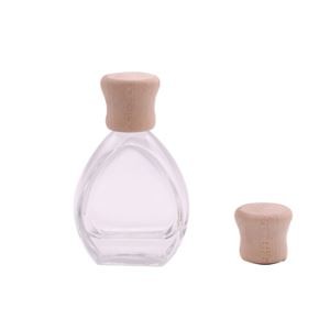 Parfen an bwa kap Custom Design Wood Cap pou pafen