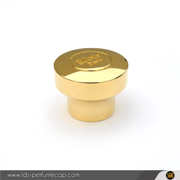 Liksye Customized metal Zamac pafen boutèy bouchon 15mm
